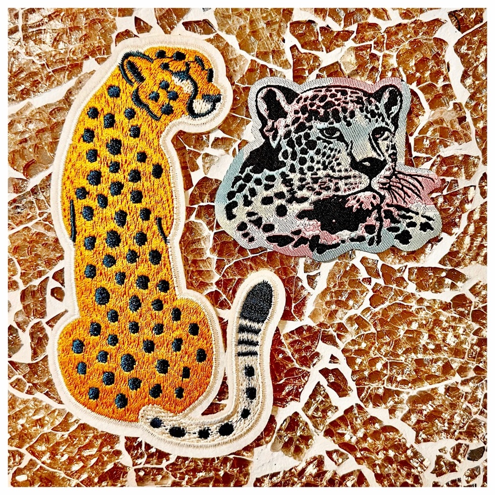 Cheetah & Rainbow Leopard Iron-On Appliqué Patches